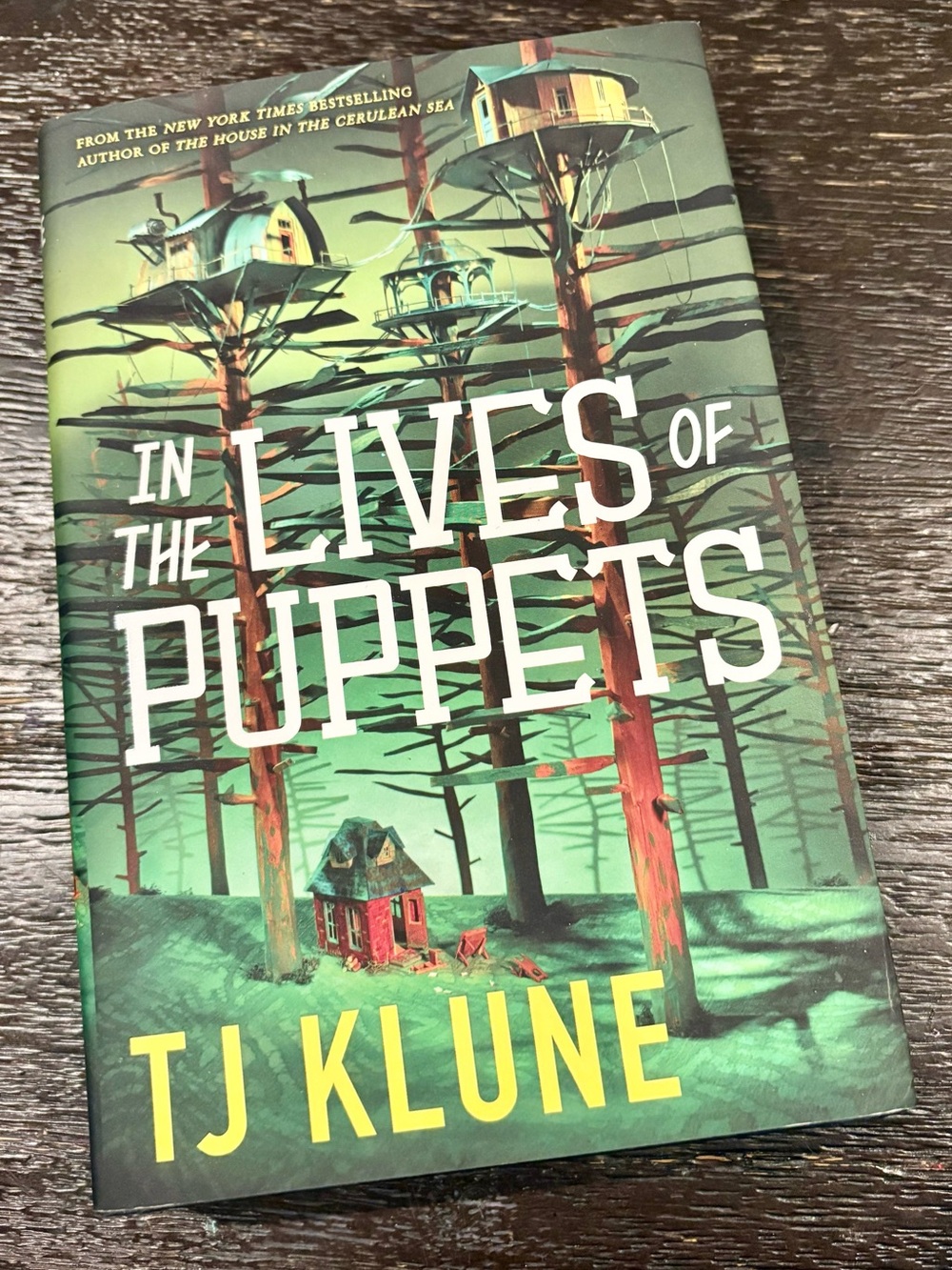 'In the Lives of Puppets' - Green Hardcover Book